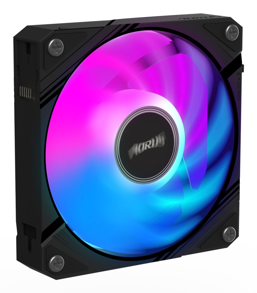 Ventilador 120mm Aorus EZ Chain 120, Sistema en cadena , ARGB, Color Negro