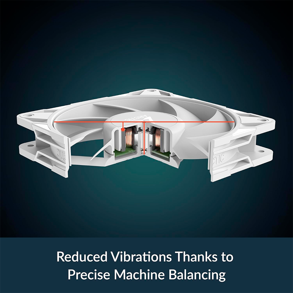 Ventilador 120mm Artic P12 Pro PST, Sistema en Cadena, Color Blanco