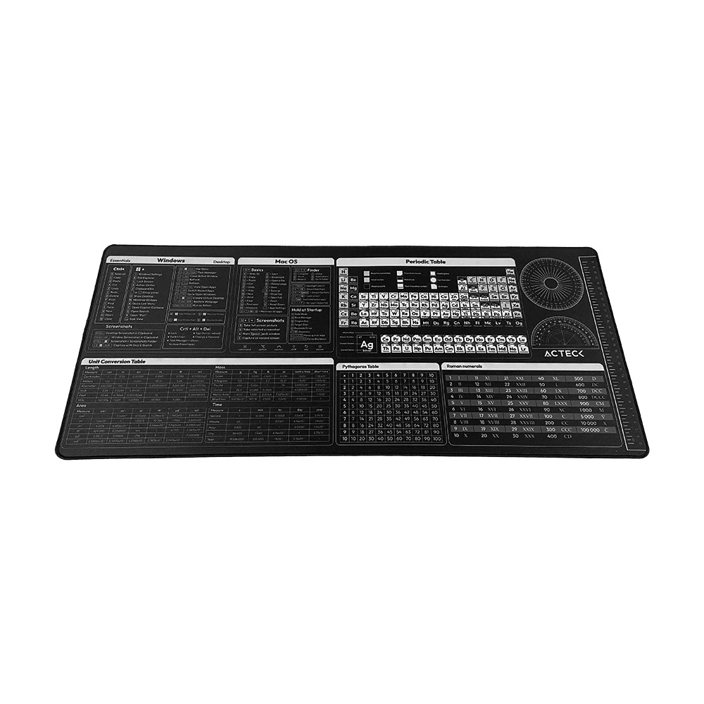 MousePad Acteck Vibe Flow Tools MT494TH, Tela + Goma, 80cm x 35cm, Diseño Herramientas, Color Negro