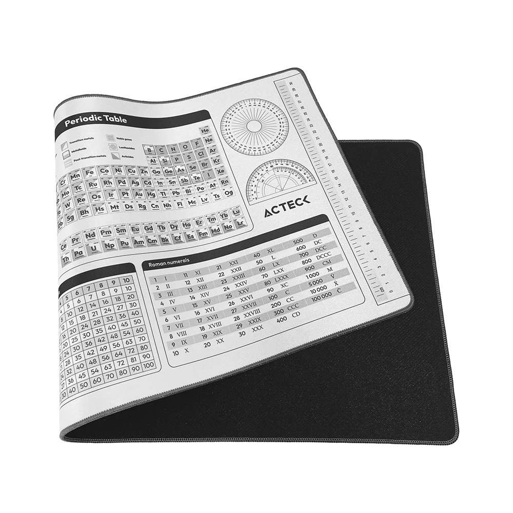 MousePad Acteck Vibe Flow Tools MT494TH, Tela + Goma, 80cm x 35cm, Diseño Herramientas, Color Blanco