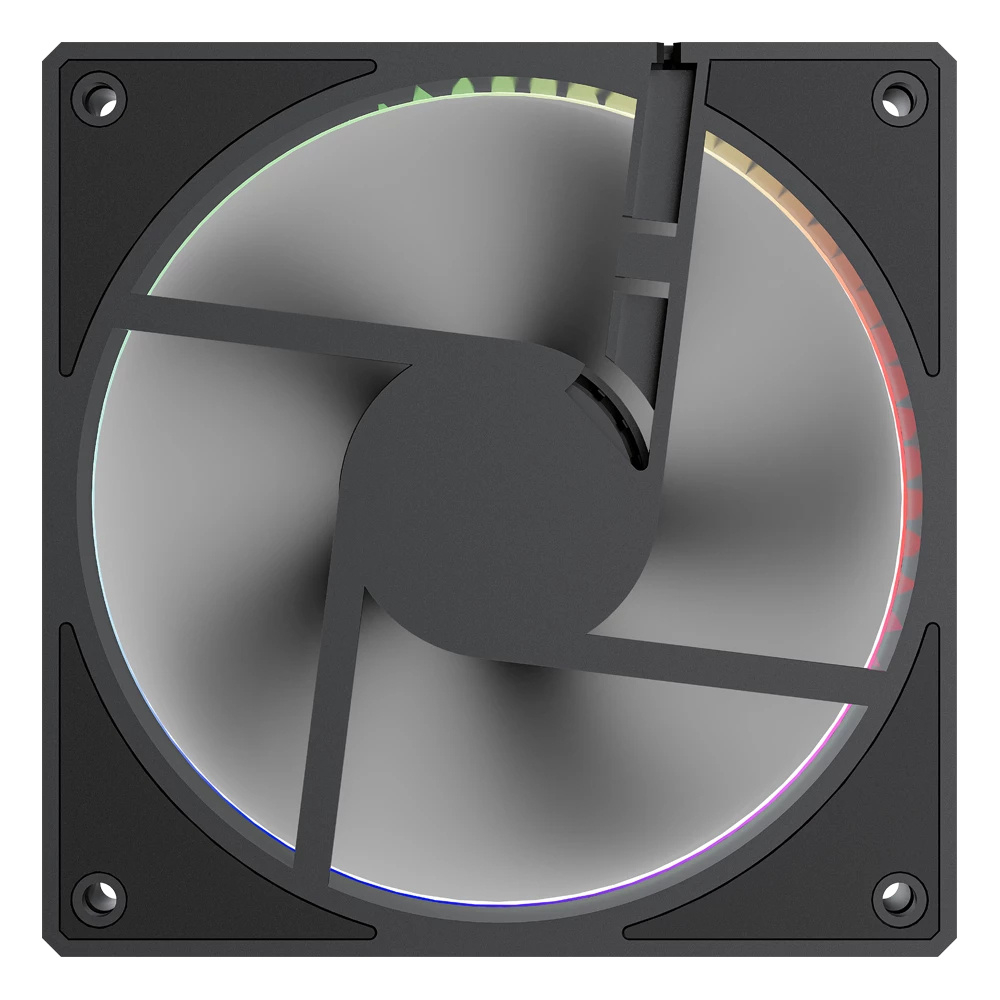 Ventilador 120mm Balam Rush EOLOX BORA EXB85R, Sistema en Cadena, Aspas inversas, ARGB, Color Negro