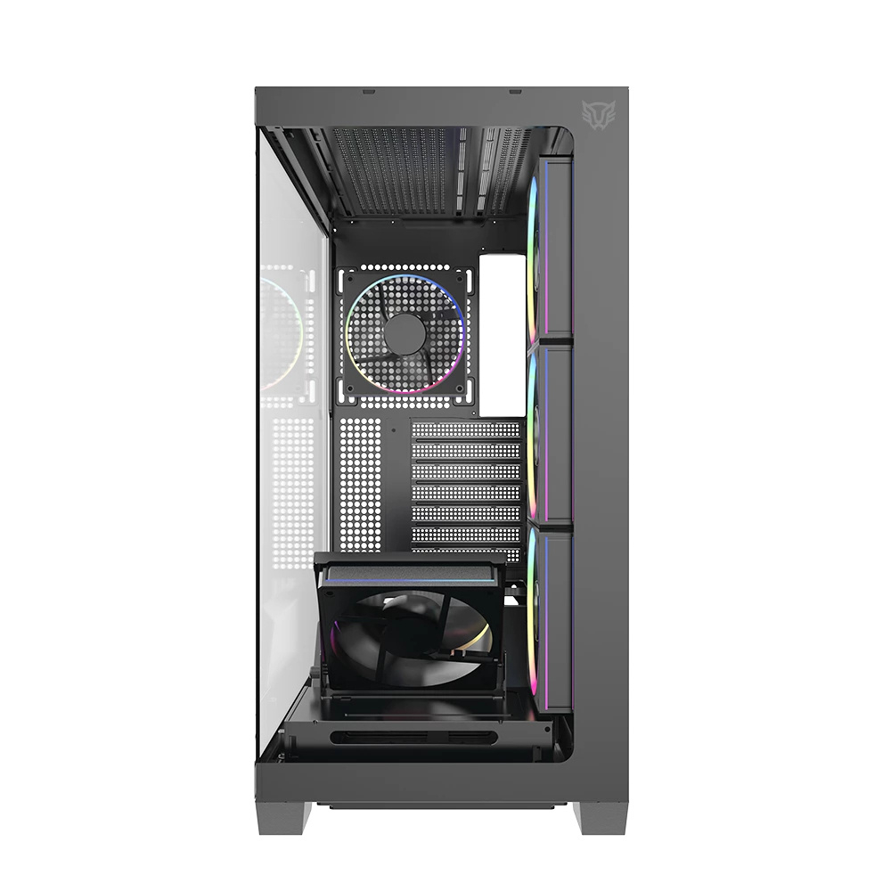 Gabinete ATX Balam Rush Tank Polar 7900, Incluye 5 Fans 120mm ARGB, Radiador 360mm Max, Color Negro