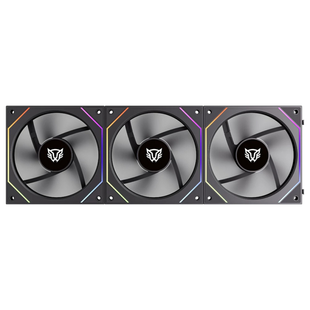 Kit de 3 Ventiladores 120mm Balam Rush EOLOX LINK EXL95, Sistema en Cadena, ARGB, Color Negro