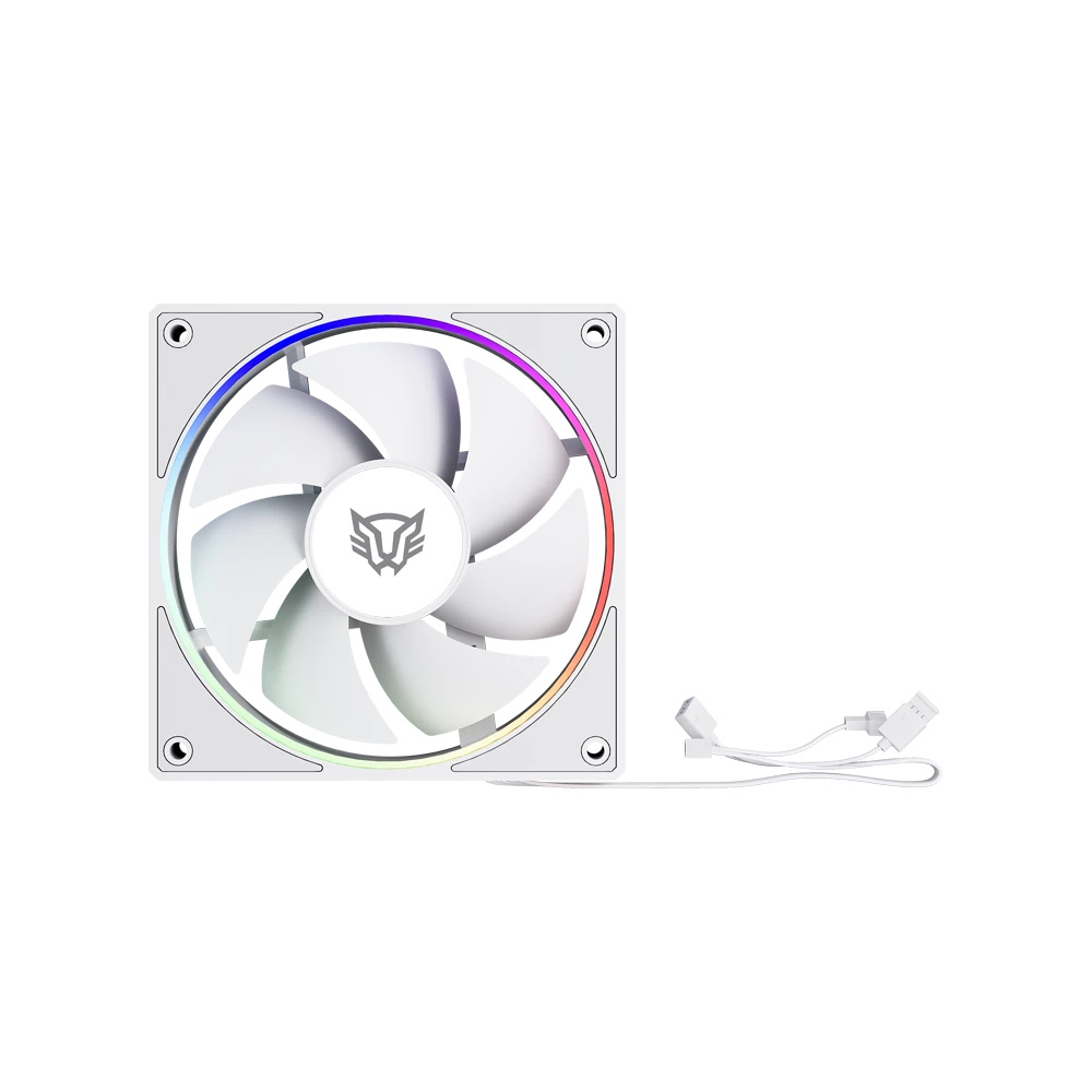 Ventilador 120mm Balam Rush EOLOX BORA EXB85, Sistema en Cadena, ARGB, Color Blanco