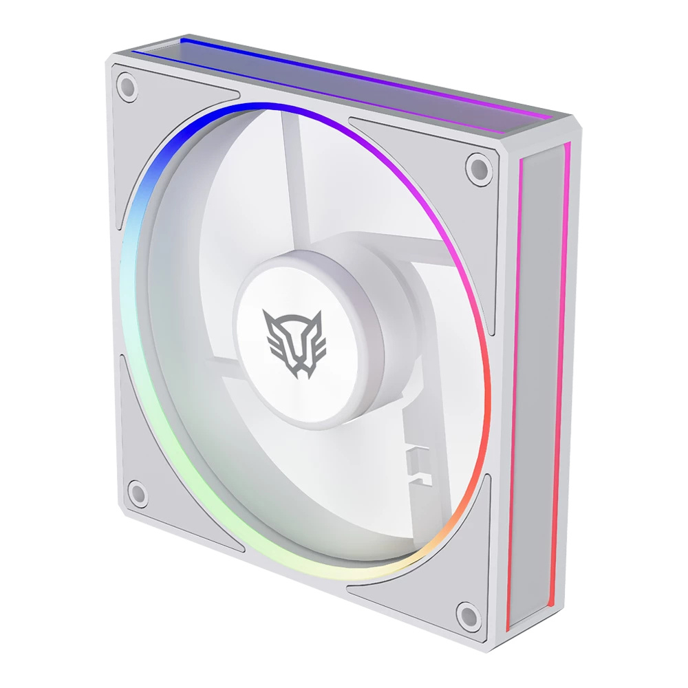 Kit de 3 Ventiladores 120mm Balam Rush EOLOX BORA EXB85R, Sistema en Cadena, Aspas inversas, ARGB, Color Blanco