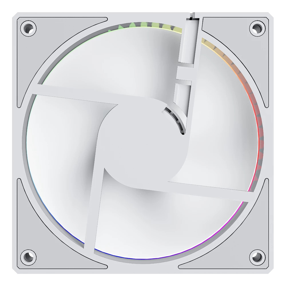 Ventilador 120mm Balam Rush EOLOX BORA EXB85R, Sistema en Cadena, Aspas inversas, ARGB, Color Blanco