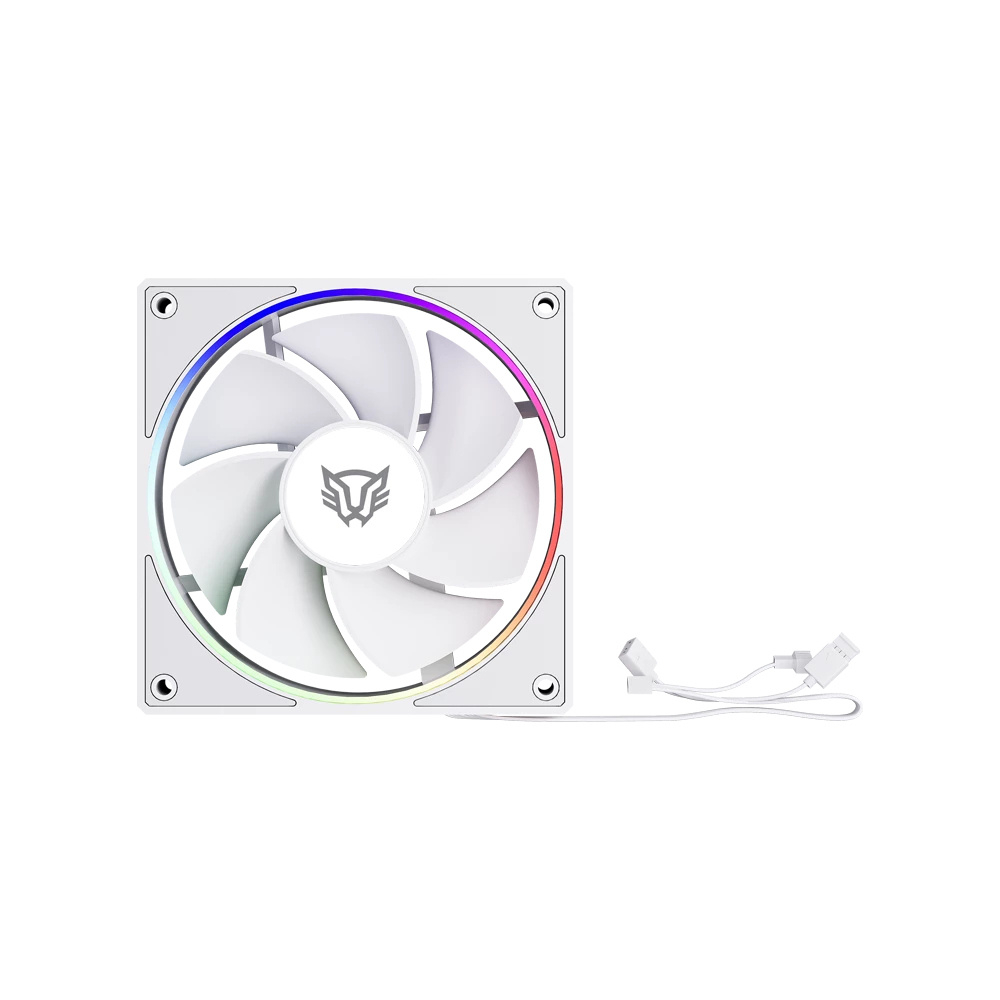 Ventilador 120mm Balam Rush EOLOX BORA EXB85R, Sistema en Cadena, Aspas inversas, ARGB, Color Blanco
