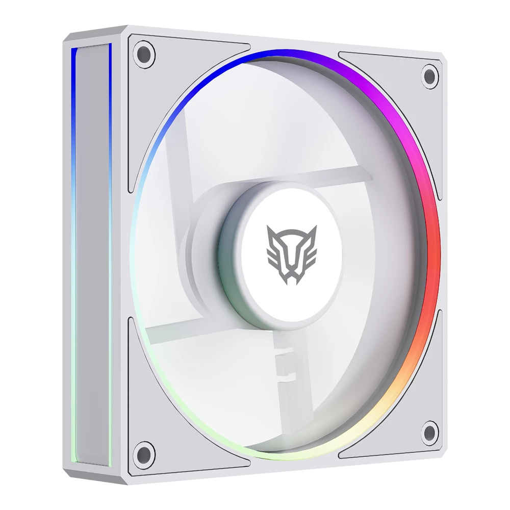 Ventilador 120mm Balam Rush EOLOX BORA EXB85R, Sistema en Cadena, Aspas inversas, ARGB, Color Blanco