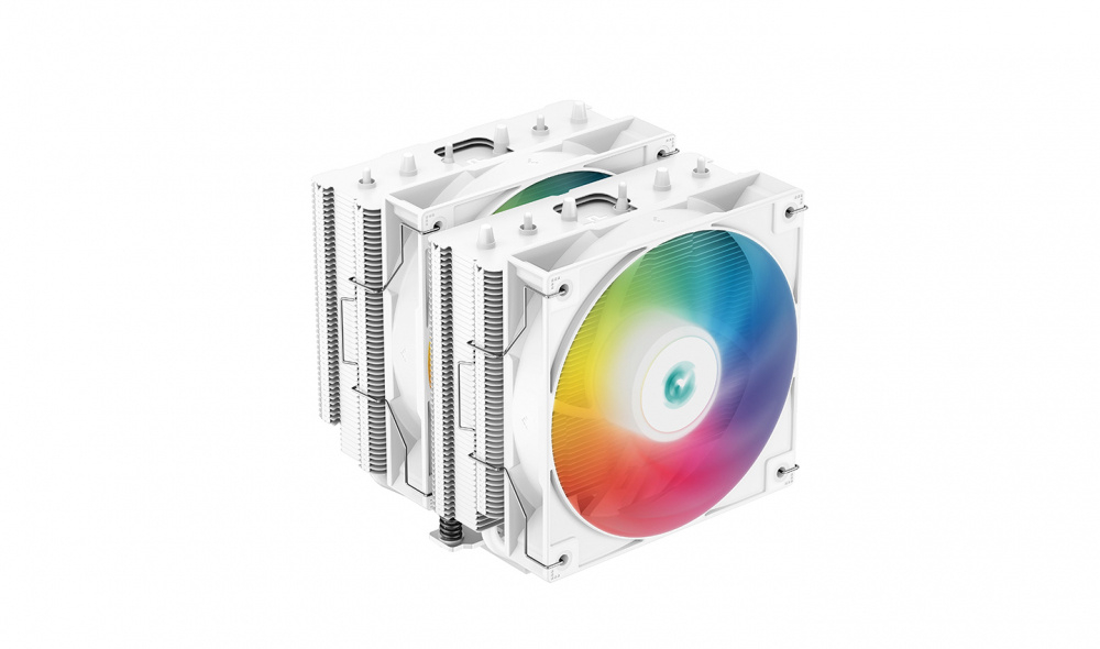 Disipador de Aire DeepCool AG620 WH ARGB, 2 Torres 2 Ventialdores 120mm, ARGB, Color Blanco