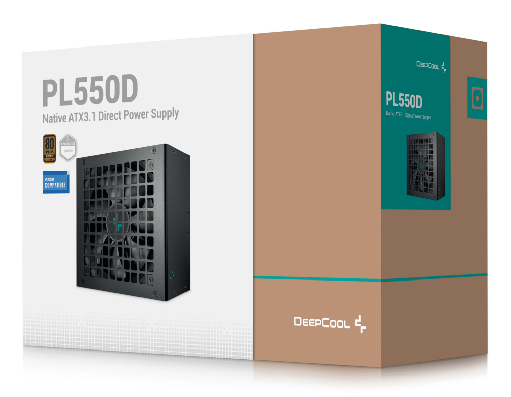 Fuente de Poder 550W 80+Bronce DeepCool PL550D. 1x 24pin, 1x 8pin CPU, 2x 8pin PCIE, 1x 12VHPWR, Color Negro