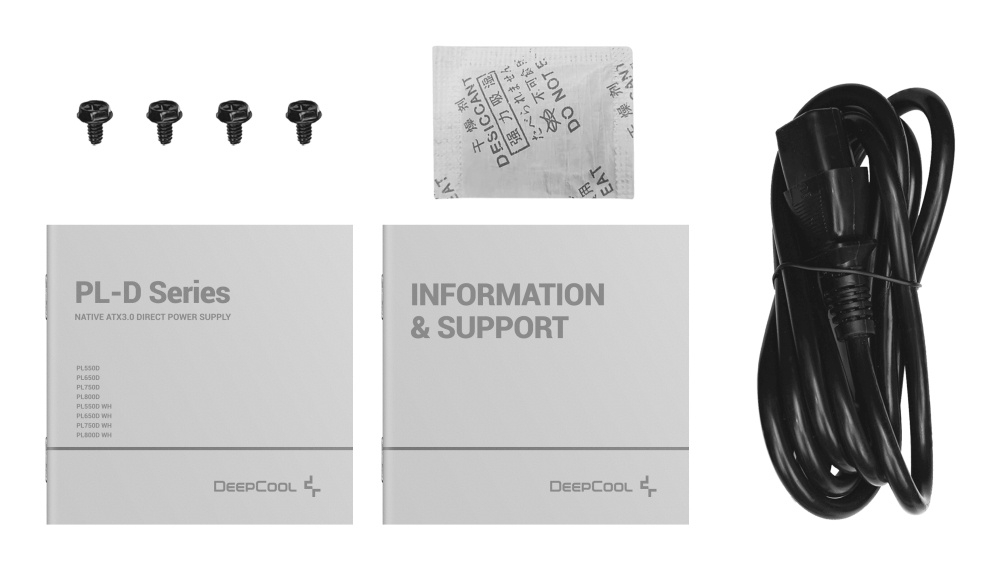 Fuente de Poder 550W 80+Bronce DeepCool PL550D. 1x 24pin, 1x 8pin CPU, 2x 8pin PCIE, 1x 12VHPWR, Color Negro