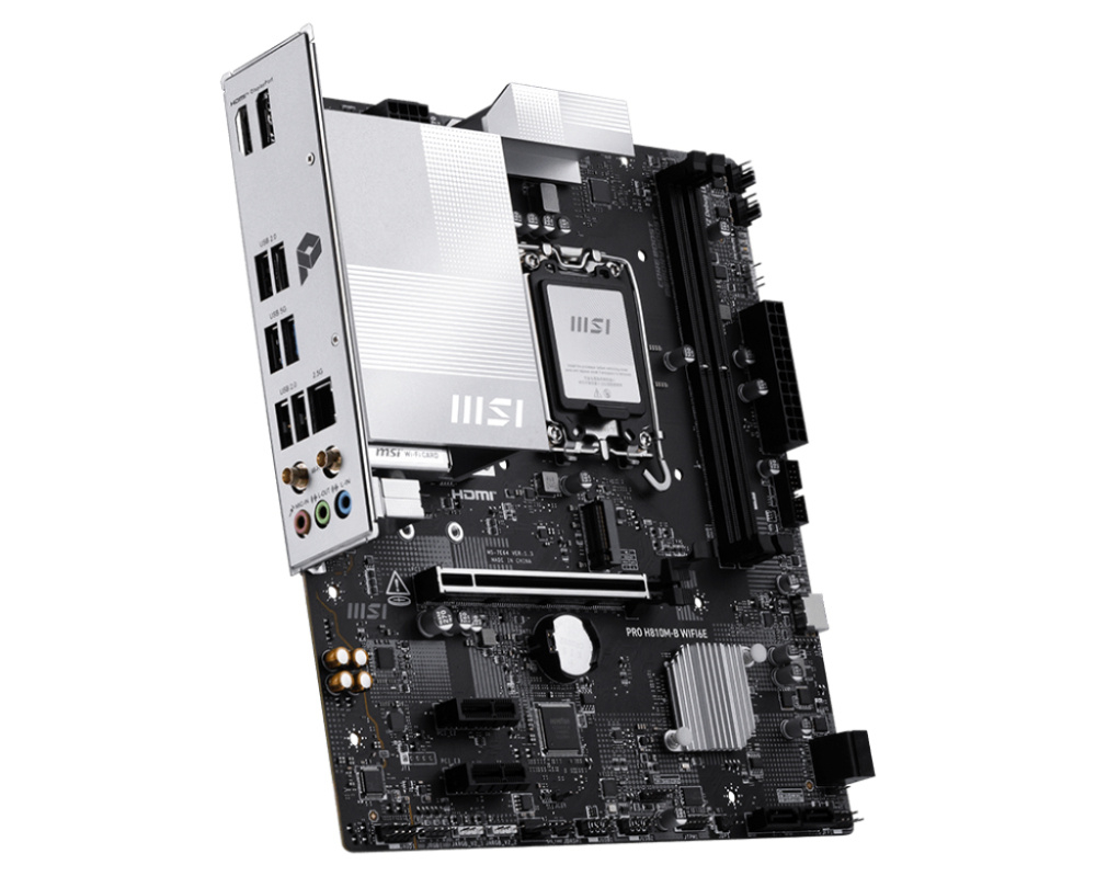 MotherBoard LGA1851 Micro-ATX MSI PRO H810M-B WIFI6E, 128GB RAM DDR5 Max, 1 M.2 PCIE 4, Wi-Fi 6E + BT 5.3