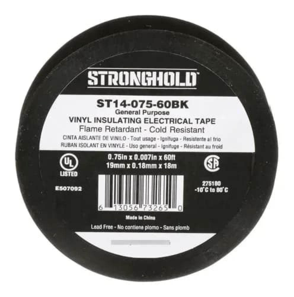 Cinta Electrica Stronghold 18.29M Negro