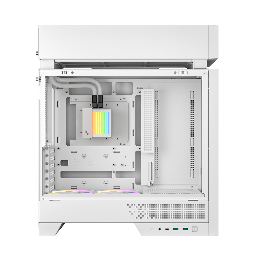 Gabinete ATX DeepCool CL6600, Incluye 2 Fans 120mm ARGB, Incluye Radiador 360mm, Color Blanco