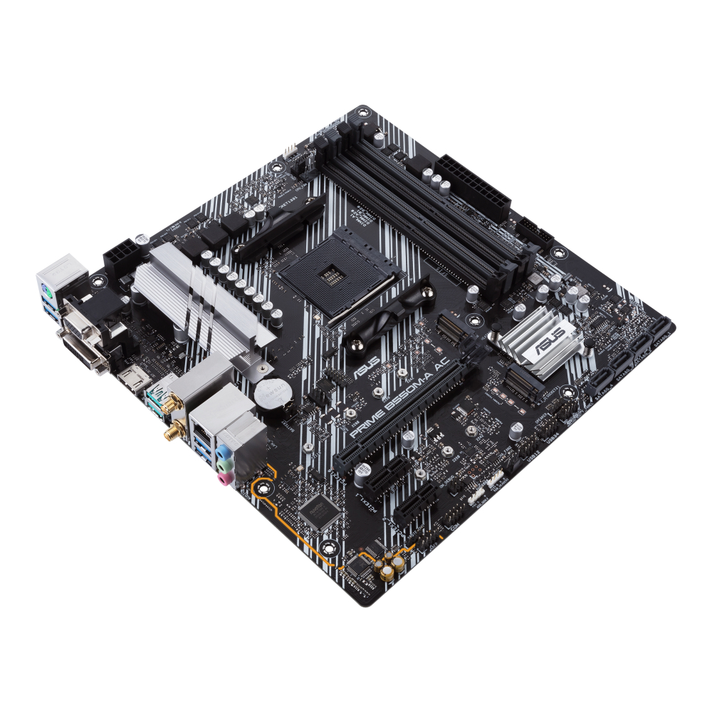 MotherBoard S-AM4 Micro-ATX ASUS PRIME B550M-A AC, 4 modulos DDR4, 1 M.2 PCIE 4 + 1 M.2 PCIE 3 + 4 SATA