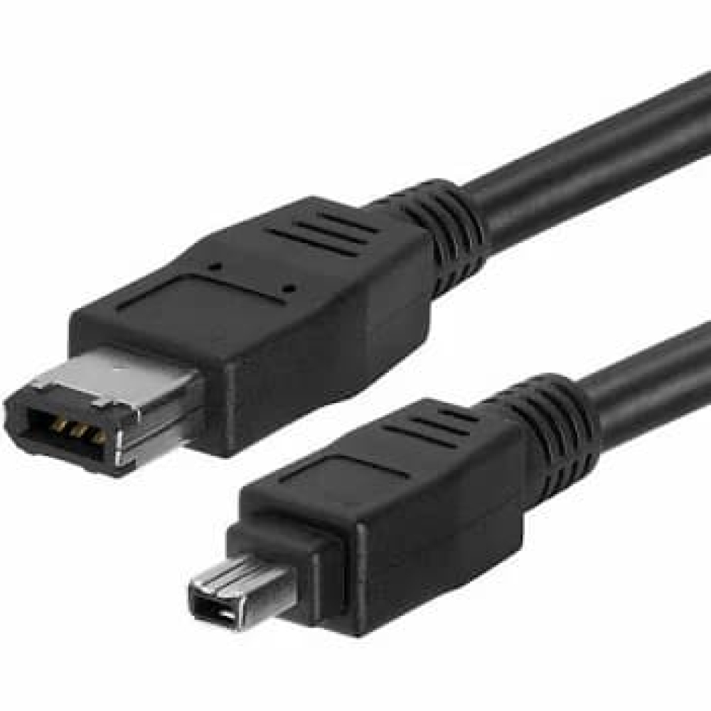 Cable firewire BRobotix de 4 pines de 1.8 metros negro macho a macho. 323220