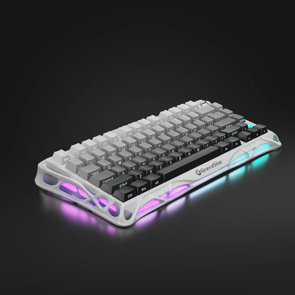 Teclado Gravastar K1 Gradient White