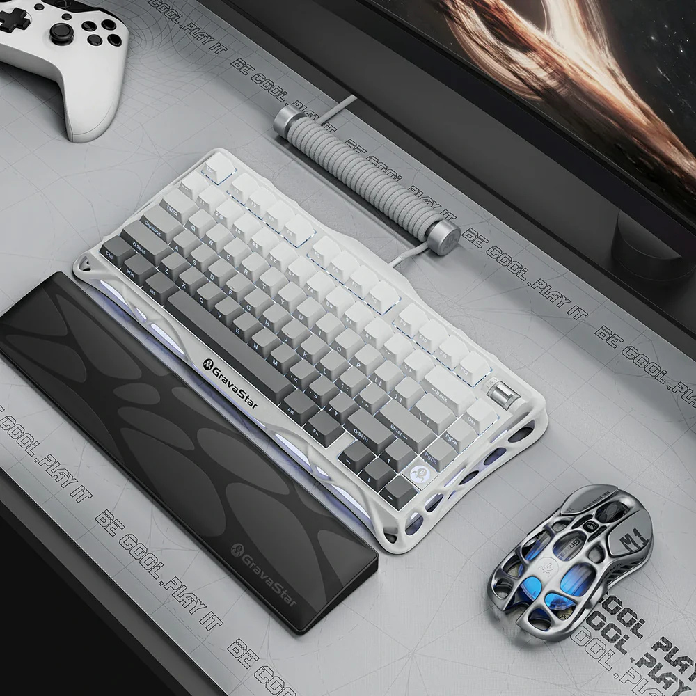 Teclado Gravastar K1 Gradient White