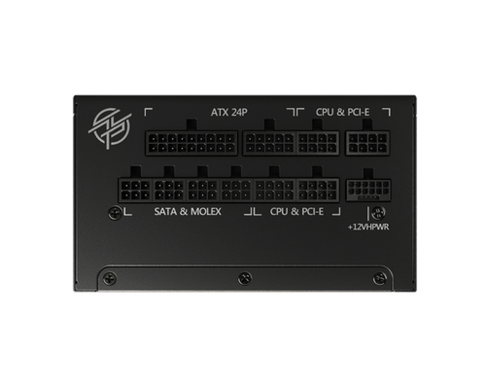 Fuente de Poder 1000W 80+Gold MSI MPG A1000G PCIE5. 1x 24pin, 2x 8pin CPU, 4x 8pin PCIE, 1x 12VHPWR, Color Negro