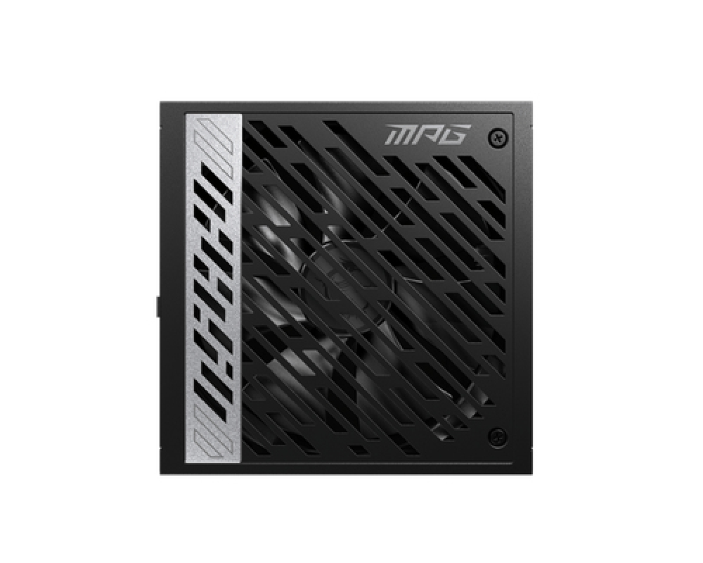 Fuente de Poder 1000W 80+Gold MSI MPG A1000G PCIE5. 1x 24pin, 2x 8pin CPU, 4x 8pin PCIE, 1x 12VHPWR, Color Negro