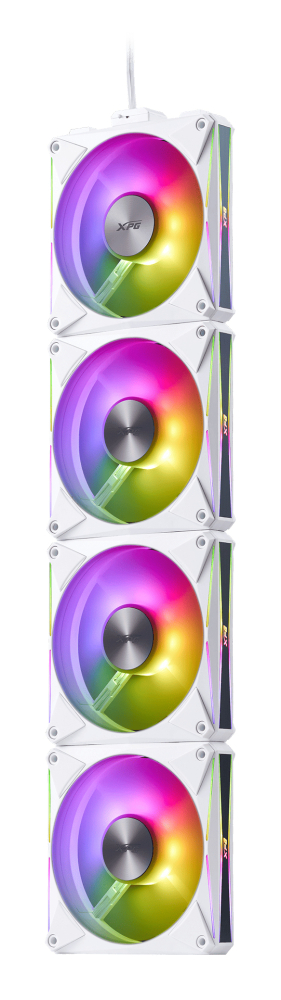 Kit de 4 Ventiladores 120mm XPG Hurricane Mag RGB, Sistema en Cadena, ARGB, Color Blancos