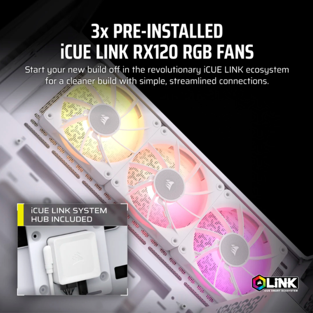 Gabinete Corsair 3500X RGB Blanco
