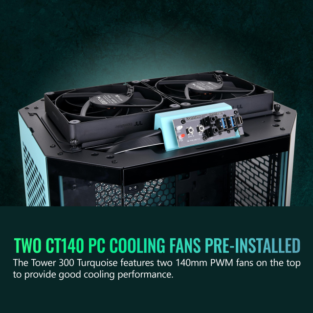 Gabinete Thermaltake Tower 300 Turquesa