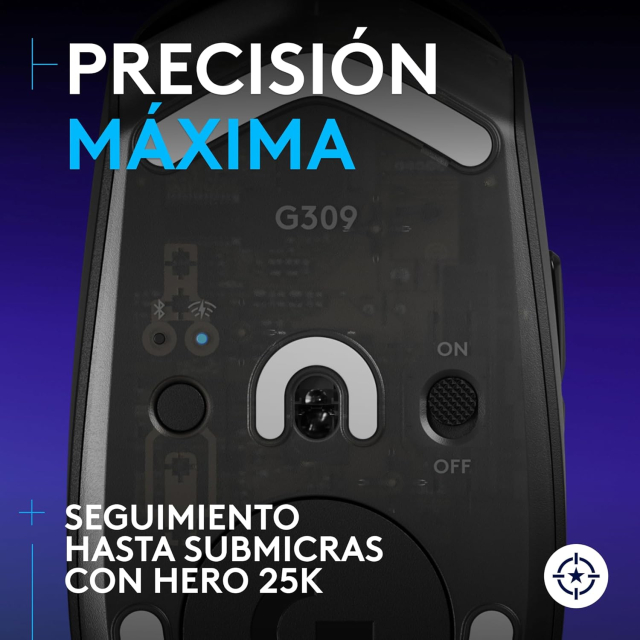 Mouse Logitech G309 inalambrico negro