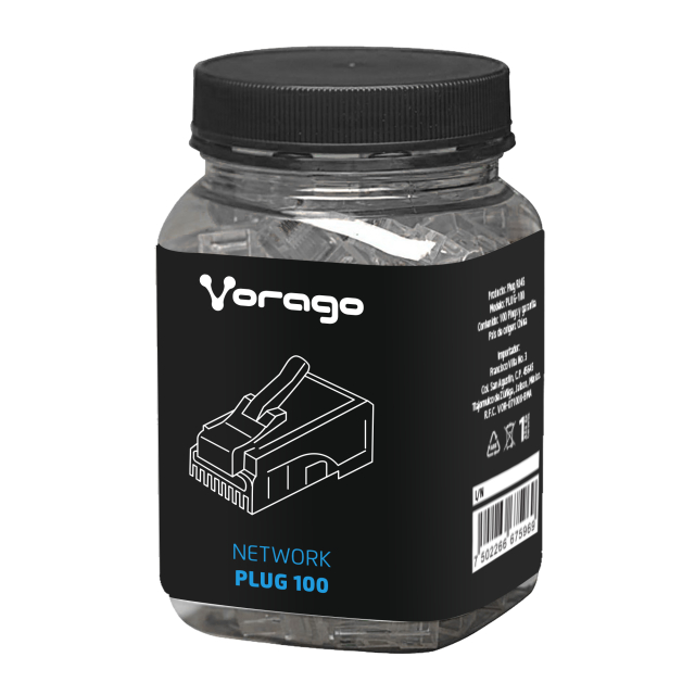 PLUG VORAGO PLUG-100 RJ45 CAT5 B/100P