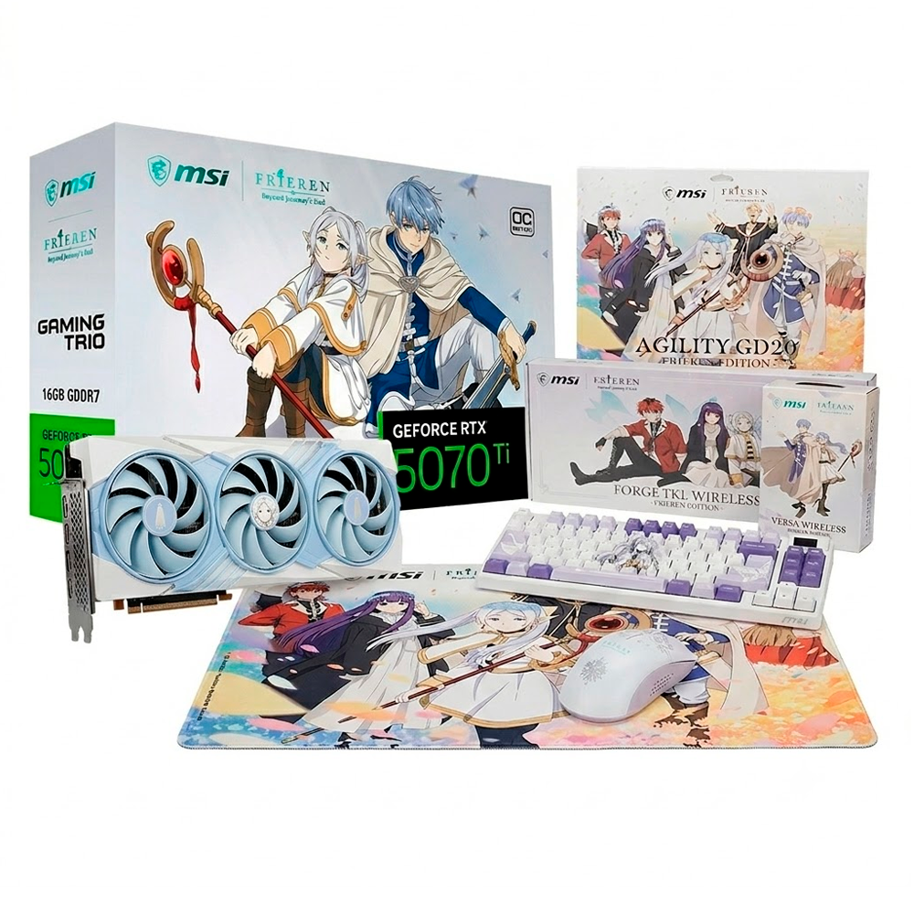 Bundle MSI FRIEREN Edition. RTX5070Ti Frieren Edition + Gaming Gear Collection Edición Especial