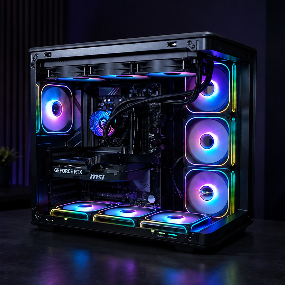 Ensamble BLACK MIRROR | RTX 5060 Ti | Ryzen 5 8400F | 24GB DDR5 | 1TB SSD | Windows 11 Pro