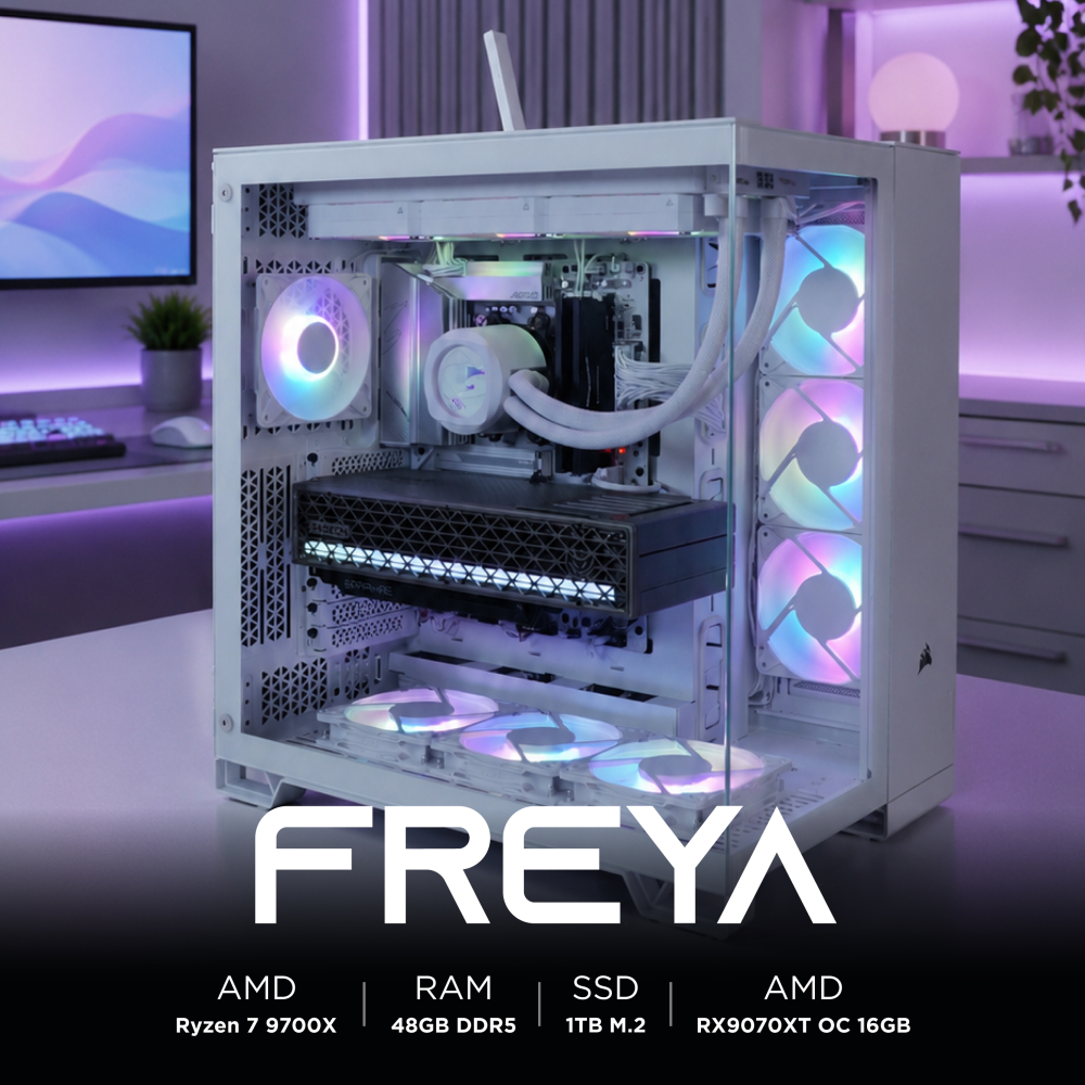 Ensamble FREYA | RX 9070 XT | Ryzen 7 9700X | 48GB DDR5 | 1TB SSD | Windows 11 Pro