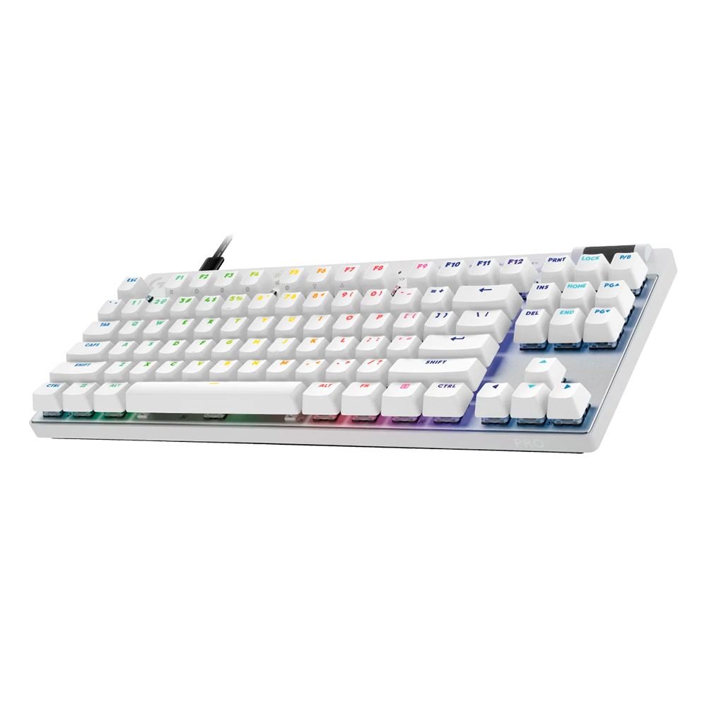 TECLADO LOGITECH PRO X TKL RAPID BLANCO MAG-ANALO RGB USB