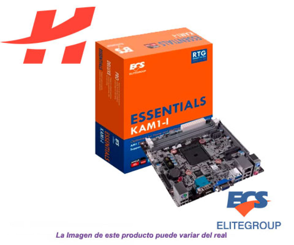 Motherboard ECS mini ITX KAM1-I, AM1, HDMI, 16GB DDR3, para AMD. 89-206-KE2102