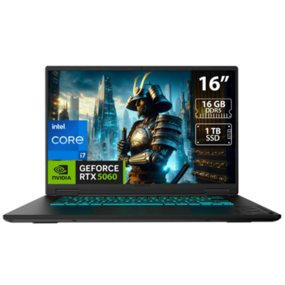 LAPTOP GAMER GIGABYTE A16CVHI3LA894PH-I7/RAM16GB DDR5/SSD 1TB/RTX 5060/WIN 11HOME