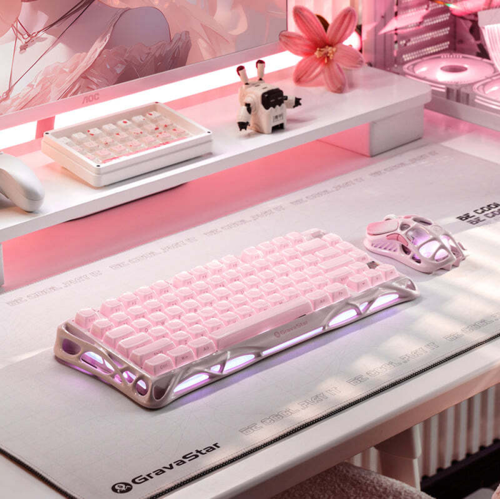 Teclado Gravastar K1 Sakura Pink