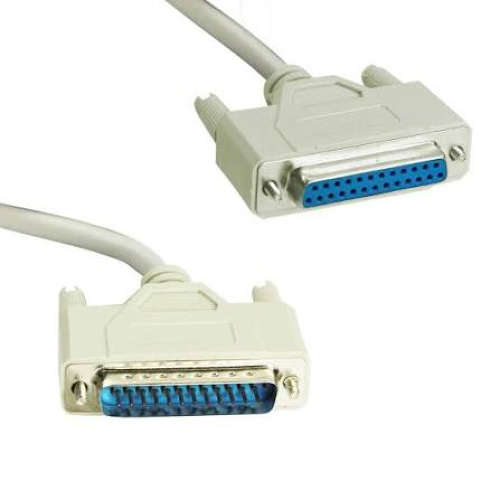 BRobotix Cable DB25 Macho - DB25 Macho, 1.8 Metros, Gris