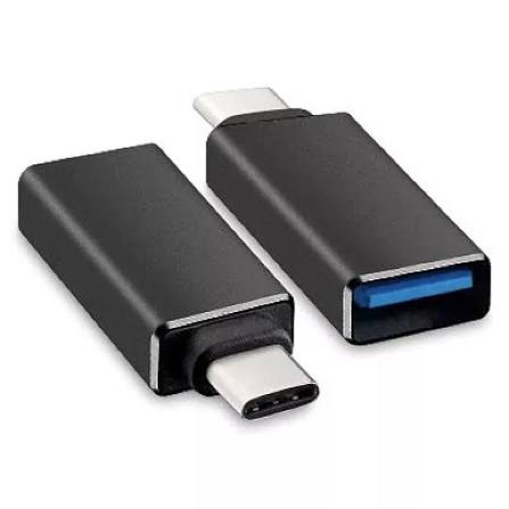 Adaptador BRobotix USB C Macho - USB A Hembra, Negro