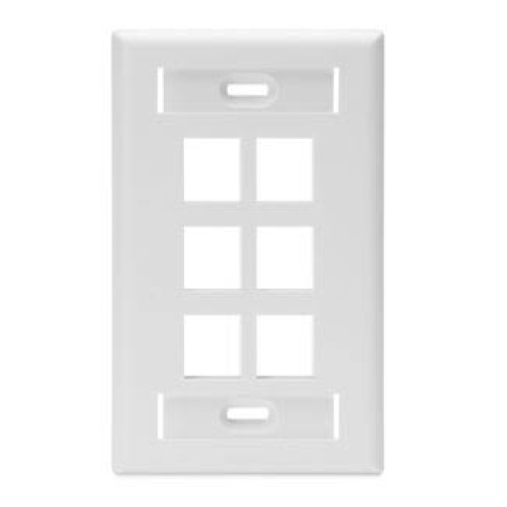 Faceplate 6 Puertos Leviton 42080-6WP
