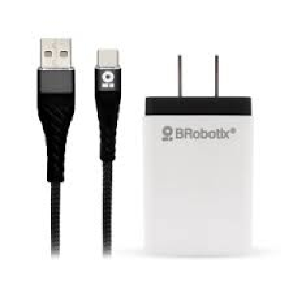 CARGADOR USB PARED 1PTO / CABLE USB TIPO C NGO FASTCHARGE BROBOTIX  963325