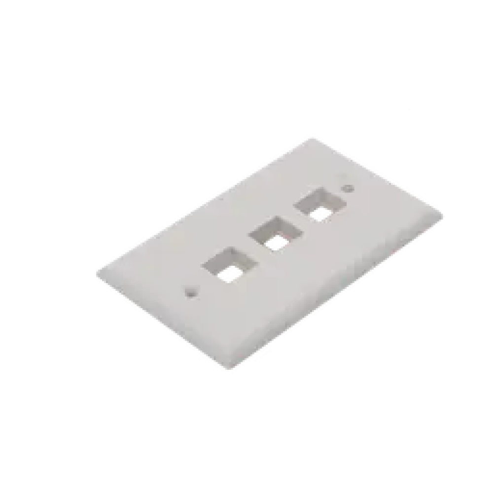 Tapa de Pared KeyStone Jack x3 Linkedpro LP-FP-18, Plastico, Color Blanco