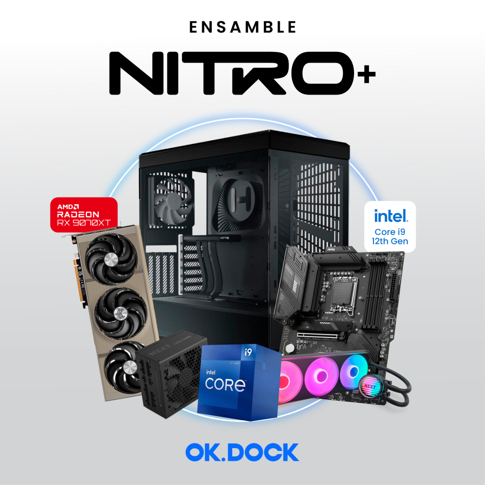 Ensamble NITRO+ | RX 9070 XT | Intel Core i9-12900F | 16GB DDR5 | 1TB SSD | Windows 11 Pro