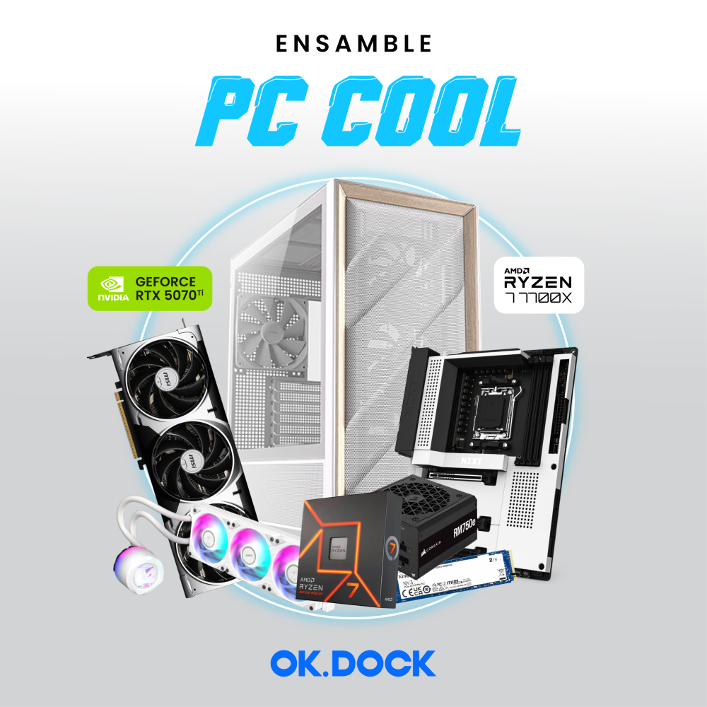 Ensamble COOL | RTX 5070 | Ryzen 7 7700X | 32GB DDR5 | 2TB SSD | Windows 11 Pro