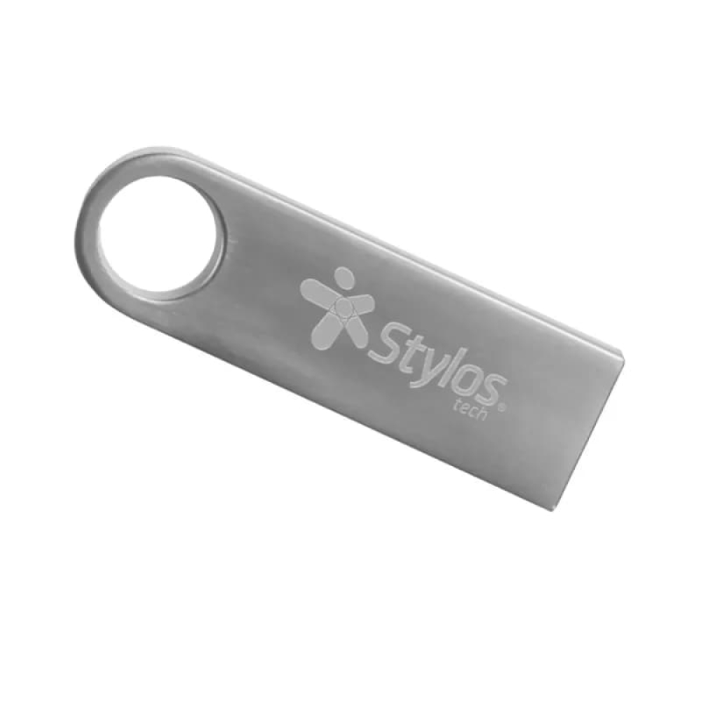 MEMORIA USB STYLOS STMUSB2B - PLATA, 16 GB, USB 2.0