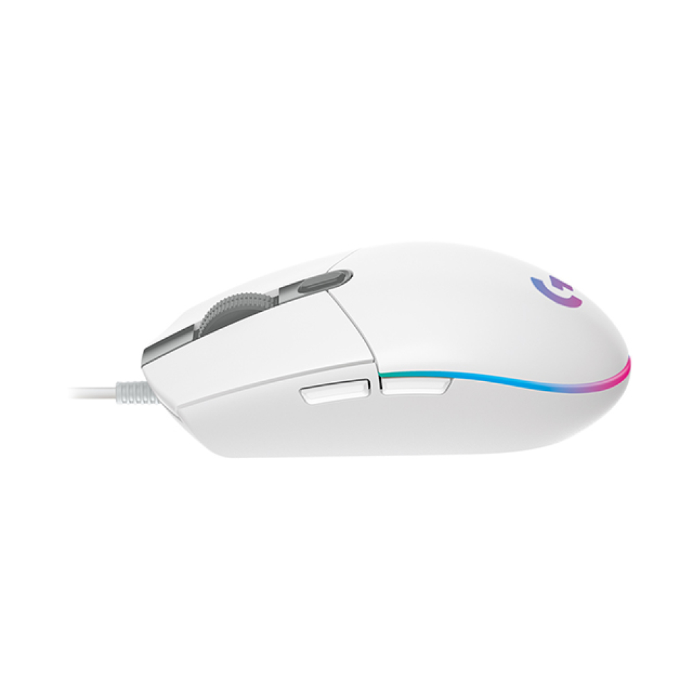 Mouse Gamer Logitech Óptico G203 LightSync, Alámbrico, USB, 8000DPI, Blanco. 910-005794