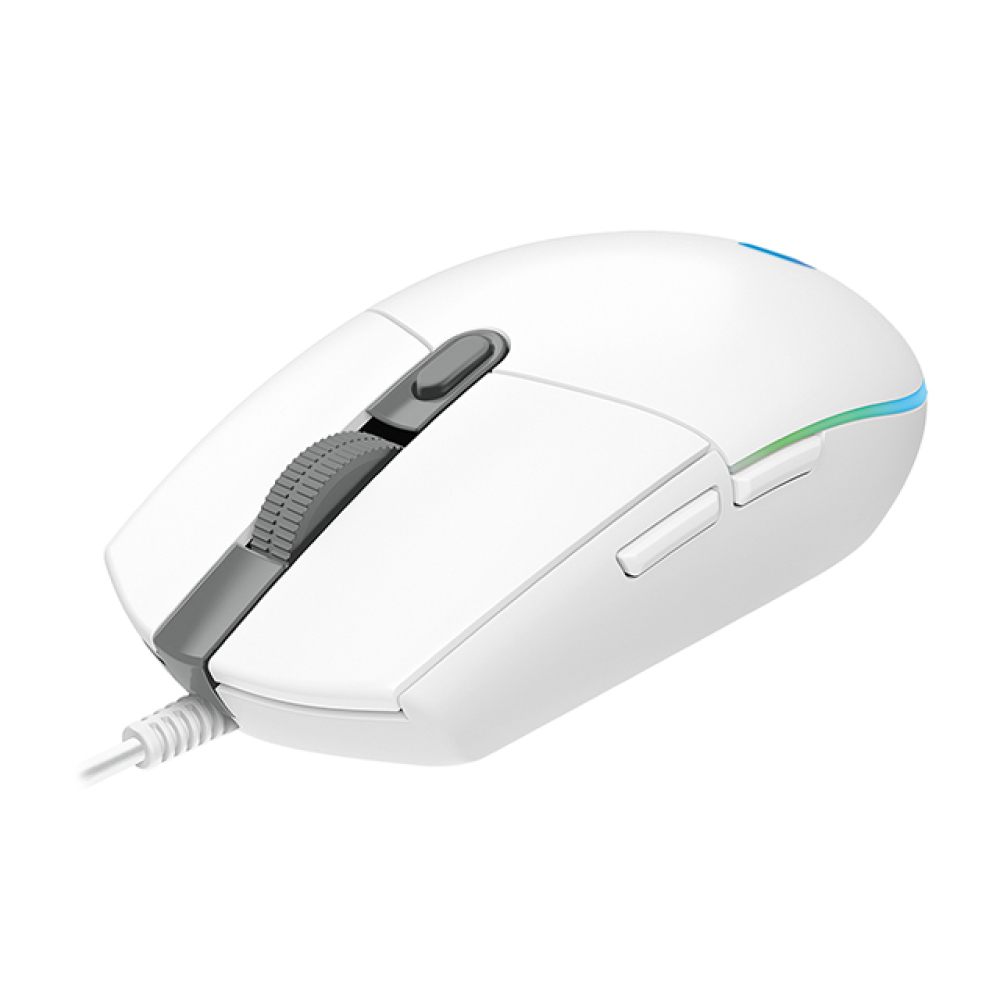 Mouse Gamer Logitech Óptico G203 LightSync, Alámbrico, USB, 8000DPI, Blanco. 910-005794