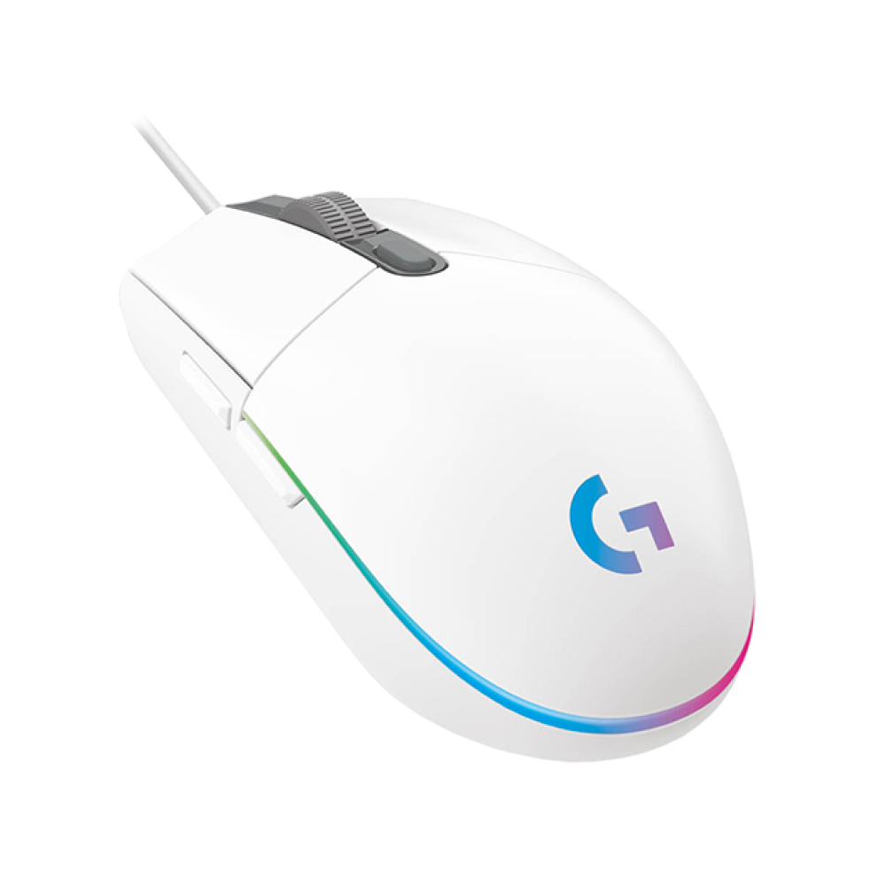 Mouse Gamer Logitech Óptico G203 LightSync, Alámbrico, USB, 8000DPI, Blanco. 910-005794