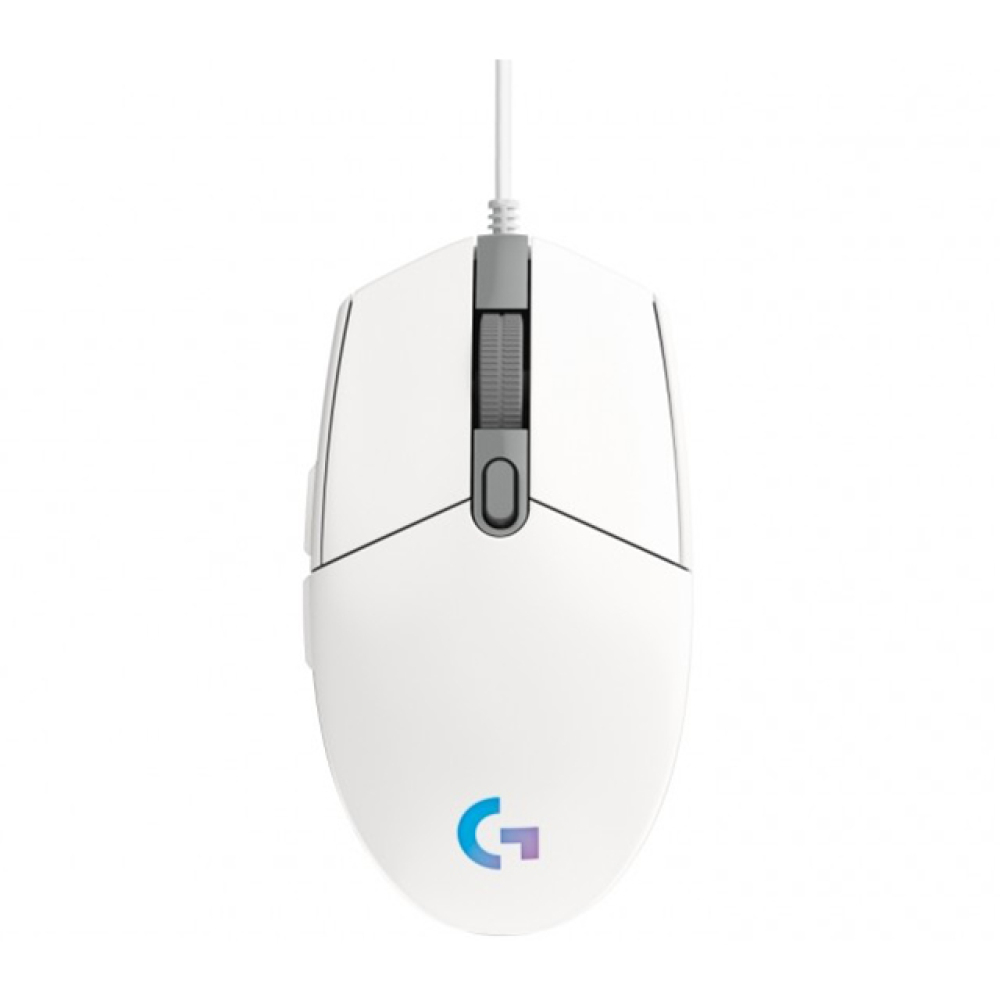 Mouse Gamer Logitech Óptico G203 LightSync, Alámbrico, USB, 8000DPI, Blanco. 910-005794