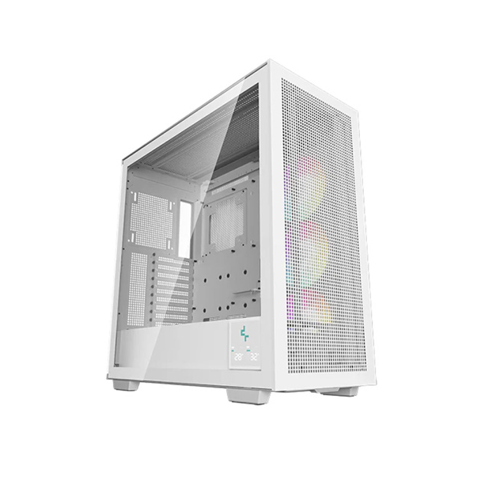 Gabinete E-ATX DeepCool MORPHEUS WH, Incluye 3 Fans 140mm ARGB, Radiador 420mm Max, Color Blanco