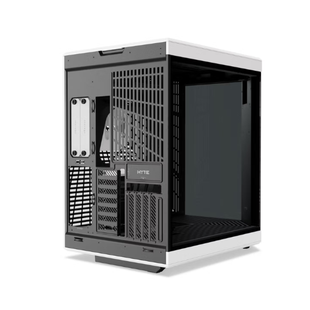 Gabinete E-ATX Hyte Y70 Touch Infinite Panda, Incluye Riser para Grafica en Vertical, Radiador 360mm Max, Color Panda